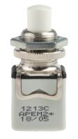 1213c-white APEM Push Button Switch, Momentary, Panel Mount, 12.2mm Cutout, SPST, 250V ac