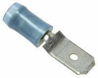 140971-2 TE Connectivity PIDG FASTON .250 Blue Insulated Male Spade Connector, Tab, 5.14mm² Tab Size, 1mm² to 2.5mm²