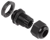 ngm20s-blk HellermannTyton NGM Series Black Nylon Cable Gland, M20 Thread, 6mm min., 12mm max., IP68