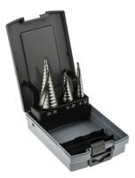 232-614 RS PRO 3-Piece Step Drill Bit Set for Metal, 30mm Max, 4mm Min, HSS Bits