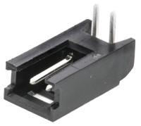 280377-1 TE Connectivity AMPMODU MOD II Series Right Angle Through Hole PCB Header, 2 Contact(s), 2.54 mm Pitch, 1 Row, Shrouded