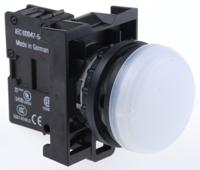 78639220-m22-l-wm22-am22-led-w Eaton, RMQ Titan M22 White LED Pilot Light, 22mm Cutout, IP69K, Round, 12 → 30V ac/dc