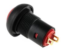 820-7543 RS PRO Miniature Push Button Switch, Latching, PCB, 13.6mm Cutout, SPST, 30V dc, IP67