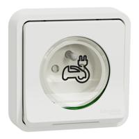 mur39011 Schneider Electric Mureva Styl Grey, White 1 Gang EV Charging Socket, 2 Poles, 16A, French 2P, Indoor, Outdoor Use