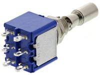 5649a3v APEM Toggle Switch, Panel Mount, On-Off-On, DPDT, Solder Terminal