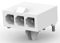 1-770967-0 TE Connectivity Mini-Universal MATE-N-LOK Series Right Angle Through Hole PCB Header, 3 Contact(s), 4.14 mm Pitch, 1