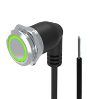 82-665g2134 EAO 82 Series Illuminated Push Button Switch, Momentary, Panel Mount, 22mm Cutout, 1CO, Green LED, 35V, IP65, IP67