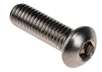 183-8733 RS PRO Stainless Steel Hex Socket Button Screw, ISO 7380, M6 x 20mm
