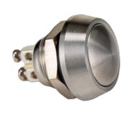 mmp0120sss67s Bulgin MMP0120 Series Push Button Switch, Momentary, Panel Mount, 12mm Cutout, SPST, 36V dc, IP67