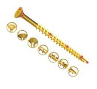 zzv60241ce UNIFIX VORTEX Pozidriv Countersunk Steel Wood Screw, Yellow Passivated, Zinc Plated, 5mm Thread, 100mm Length