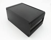 188-1286 RS PRO Black Extruded Aluminium Heat Sink Case, IP40, Black Lid, 200 x 300 x 175mm