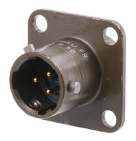 85102e833p50 Souriau Sunbank by Eaton, 851, Copper Alloy 3 Way Panel Mount MIL Spec Circular Connector Receptacle, Pin