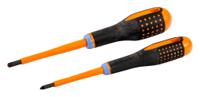 be-9890s Bahco Pozidriv; Slotted Insulated Screwdriver Set, 2-Piece