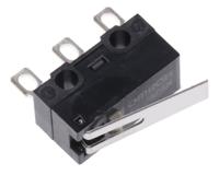 d2f-l-d3 Omron Hinge Lever Micro Switch, Solder Terminal, 3 A @ 125 V ac, SPDT, IP40