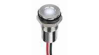 220-8948 RS PRO White Panel Mount Indicator, 24V dc, 8mm Mounting Hole Size, Lead Wires Termination, IP67