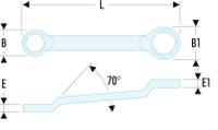55a8x10 Facom 55A Series Ring Spanner, 8mm, Metric, Double Ended, 182 mm Overall