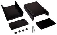 192-0758 RS PRO Black ABS Enclosure, IP53, IK06, Black Lid, 185.5 x 136 x 80mm