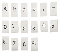 trsa-1019g1-kit-no3 TE Connectivity TRSA Heat Shrink Cable Markers, White, Pre-printed "+, 0 → 9, A, B, C, Earth", 4 → 12mm