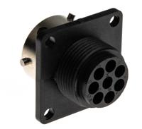 utg0128s Souriau Sunbank by Eaton Circular Connector, 8 Contacts, Flange, Standard Connector, Plug, Female, IP40, UTG Series
