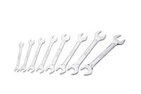 10n-j8p SAM 8-Piece Open Ended Spanner Set, 8 x 9 → 22 x 24 mm, Chrome Vanadium Steel