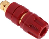 930103701 Hirschmann Test & Measurement 35A, Red Binding Post With Brass Contacts and Gold Plated - 8mm Hole Diameter