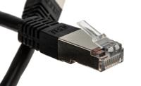 411-384 RS PRO, 0.5m Cat6, Black RJ45 to Male RJ45 Male, S/FTP Shielded, Terminated PVC Sheath