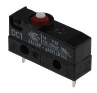 dc1b-a1aa ZF Button Micro Switch, Solder Terminal, 6 A @ 250 V ac, SPST, IP6K7