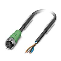 1515743 Phoenix Contact 4 way Free Cable End to Female 4 way Straight Socket M12 Sensor Actuator Cable, 10 m