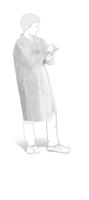 4063204 Medicom White Disposable Polypropylene Apron