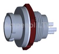 bb-03rmfs-qc800p Amphenol Industrial Circular Connector, 3 Contacts, Rear, Standard Connector, Socket, Female, IP68, X-LOK Series