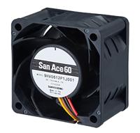 9hv0612p1j001 Sanyo Denki San Ace 9HV Series Axial Fan, 12 V dc, DC Operation, 112.8m³/h, 32.4W, 2.7A Max, 60 x 60 x 38mm