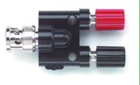1296 Pomona Black, Male Test Connector Adapter With Brass contacts and Nickel Plated - Socket Size: 4mm
