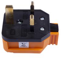 hdpt13o-01 Masterplug UK Mains Plug, 13A Orange, Cable Mount Thermoplastic, 250 V