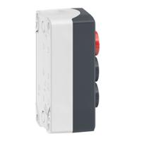 xald363b Schneider Electric Spring Return Enclosed Push Button - SPST, SPST, Polycarbonate, Green, Red, I/O, IP66, IP67