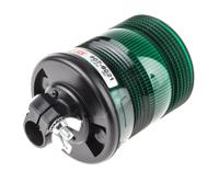 907-6021 RS PRO Green Flashing Beacon, 10 → 100 V dc, DIN Mount, Tube Mount, LED Bulb, IP56