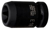 k7801torx-e18 Bahco E18, 1/2 in Drive Impact Socket, 38.0 mm length
