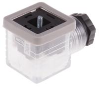 811-8178 RS PRO 3P+E DIN 43650 A, Female Solenoid Valve Connector with Indicator Light, 48 V dc Voltage