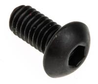 281-215 RS PRO Black, Self-Colour Steel Hex Socket Button Screw, ISO 7380, M4 x 8mm