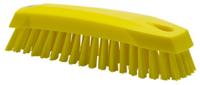 35876 Vikan Medium Bristle Yellow Scrubbing Brush, 20mm bristle length, Polyester bristle material