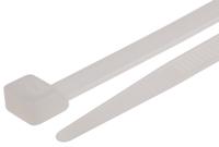 811-1549 RS PRO Cable Tie, 240mm x 7.6 mm, Natural Nylon, Pk-100