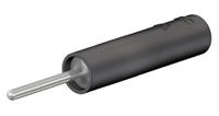 230240-21 Staubli Black, Male to Female Test Connector Adapter With Brass contacts and Nickel Plated - Socket Size: 4mm