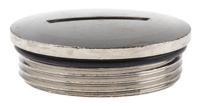 52103145 Lapp Blanking Plug, M32, Nickel Plated Brass, 35mm Diameter, Threaded