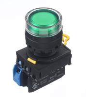 yw1l-af2e10q4g Idec YW Series Illuminated Push Button Complete Unit, Panel Mount, 22mm Cutout, SPST, IP65