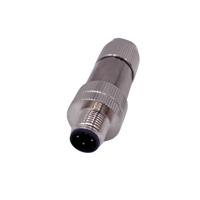 858fd04-103rcs1 Norcomp Circular Connector, 4 Contacts, Free Hanging, M12 Connector, Plug, Male, IP66, M12 Series