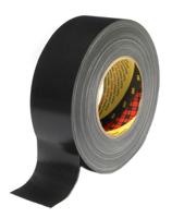 y389-black-19mmxm 3M Scotch 389 Duct Tape, 50m x 19mm, Black, PE Coated Finish