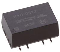 r1d-0512 Recom R1D DC-DC Converter, ±12V dc/ ±42mA Output, 4.5 → 5.5 V dc Input, 1W, Surface Mount, +100°C Max Temp -40°C
