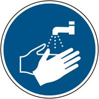 819464 Brady Laminated Polyester B-7541 Mandatory Wash Hands Sign