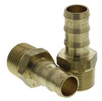 0123-10-17 Legris Brass Pipe Fitting, Straight Threaded Tailpiece Adapter, Male R 3/8in to Male 10mm