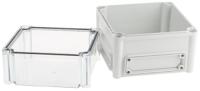 ekha-180-t-enclosure Fibox EK Series Grey Polycarbonate Enclosure, IP66, IP67, Flanged, Transparent Lid, 190 x 190 x 180mm