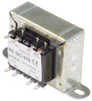 503-978 RS PRO 12VA 2 Output Chassis Mounting Transformer, 9V ac, IEC 61558-2-6